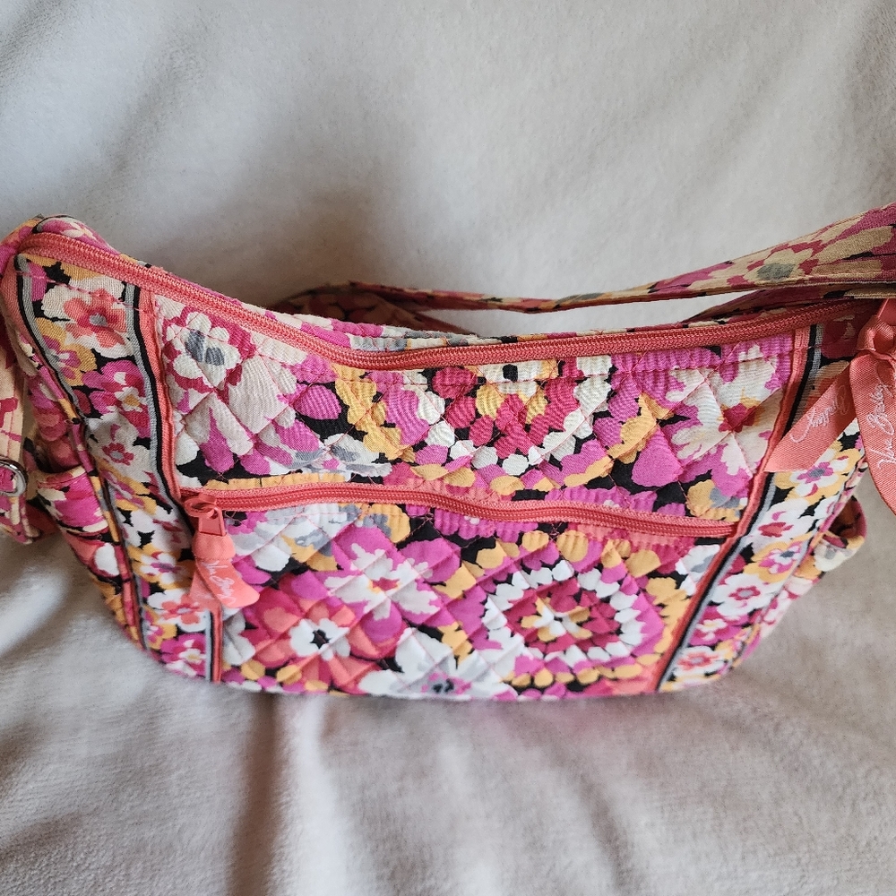 Vera Bradley Pink Multi Quilted Floral Shoulder Bag